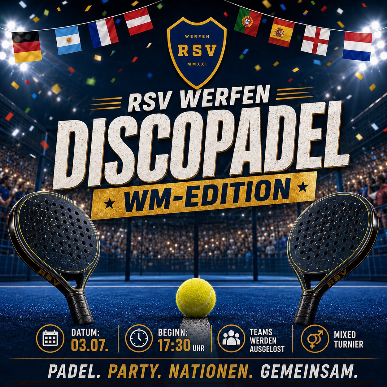 3. RSV Discopadel 2026 - Fußball WM Edition